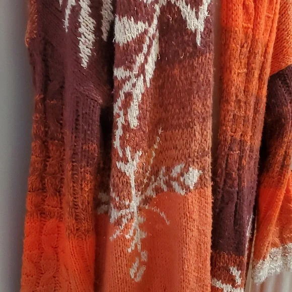 FREE PEOPLE Nordic FLURRY Fair Isle Maxi Duster Cardigan Sweater - Picture 5 of 5